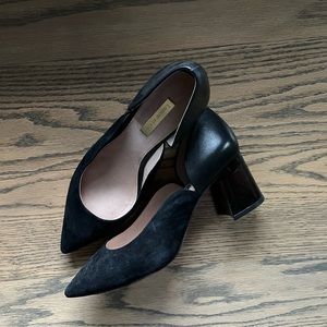 Black block heel pump (Size 6)
